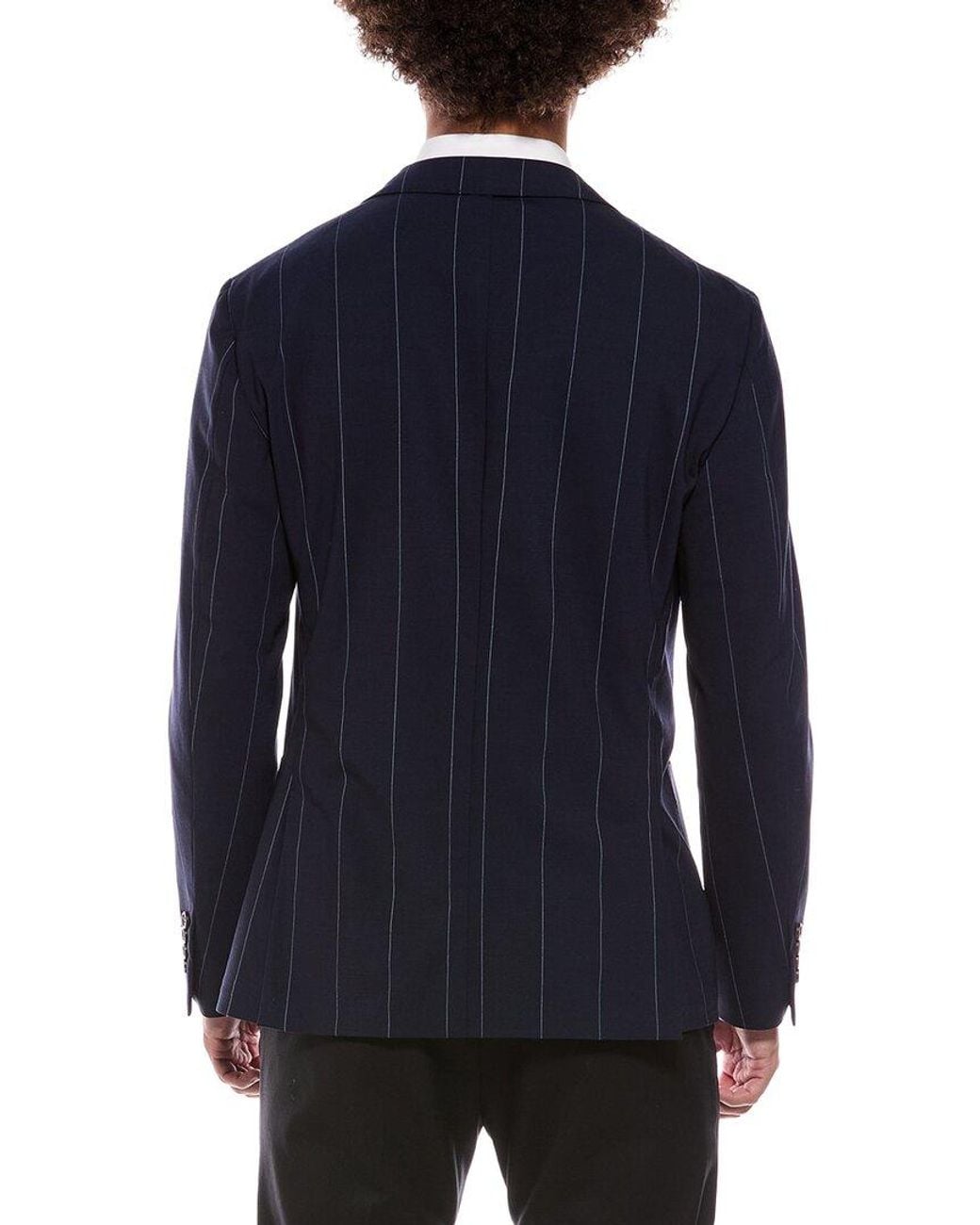 Eleventy Blue Single Breasted Wool-Blend Jacket for men