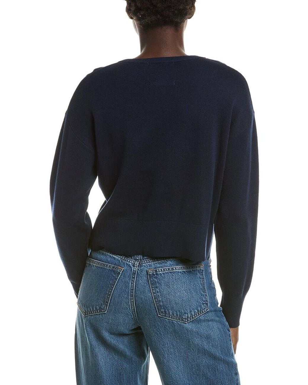 525 America Blue Solid Drop Shoulder Henley