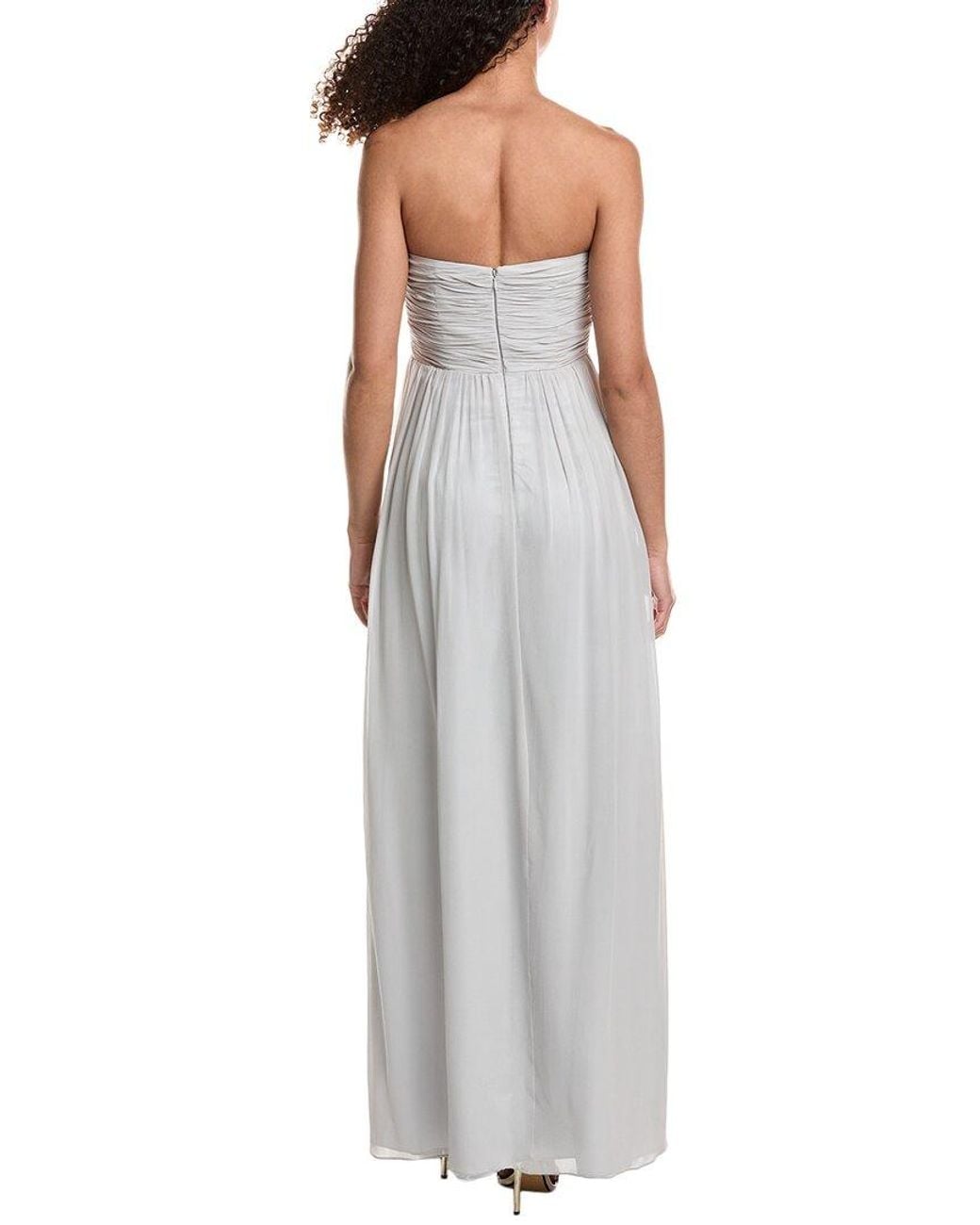 Issue New York Gray Gathered Silk Gown