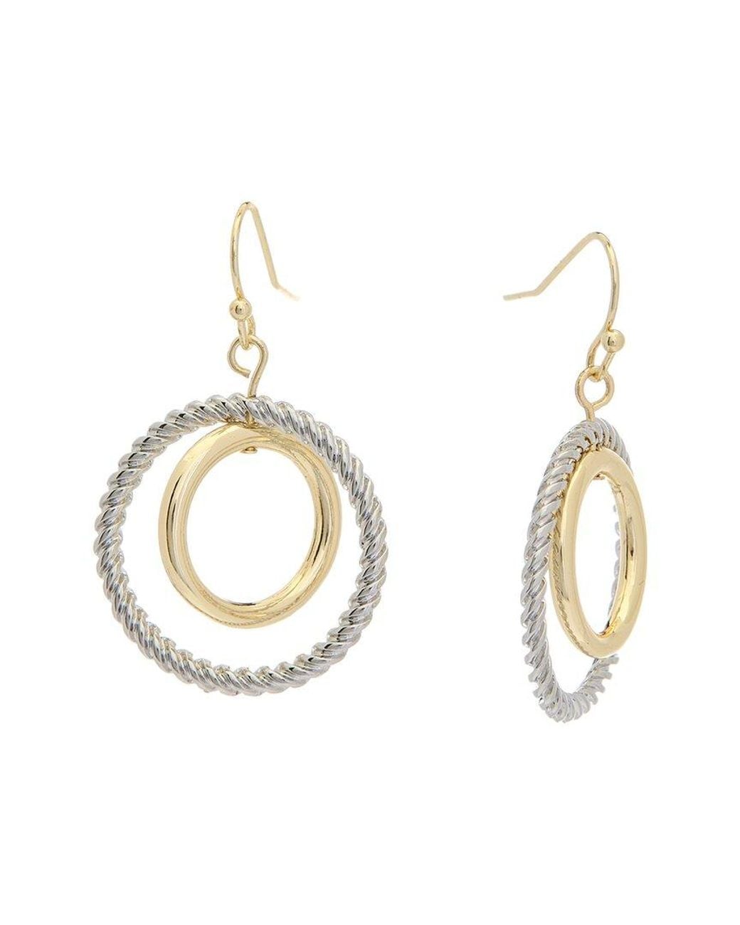 Juvell Metallic 18k Plated Drop Link Earrings