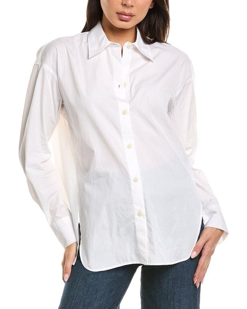 Vince White Stripe Button-Down