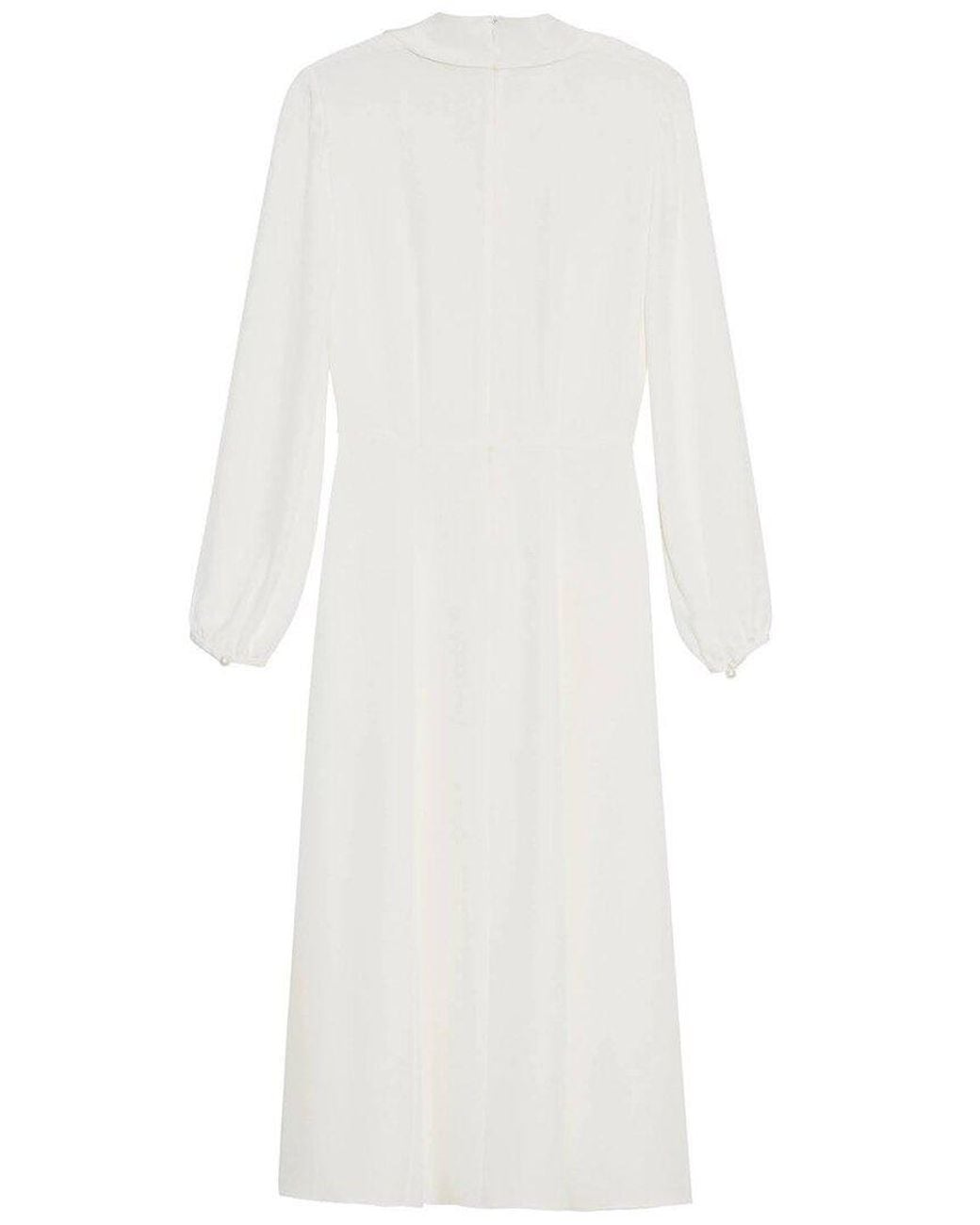 Adam Lippes White Blythe Silk Dress