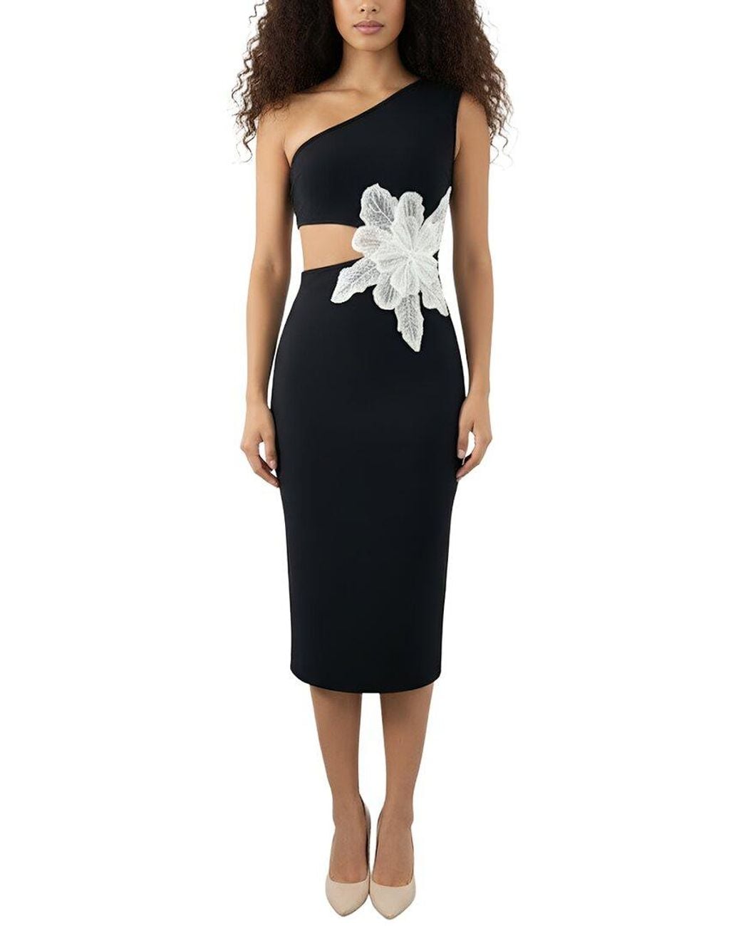 CAMILA BLANCO Black Midi Dress