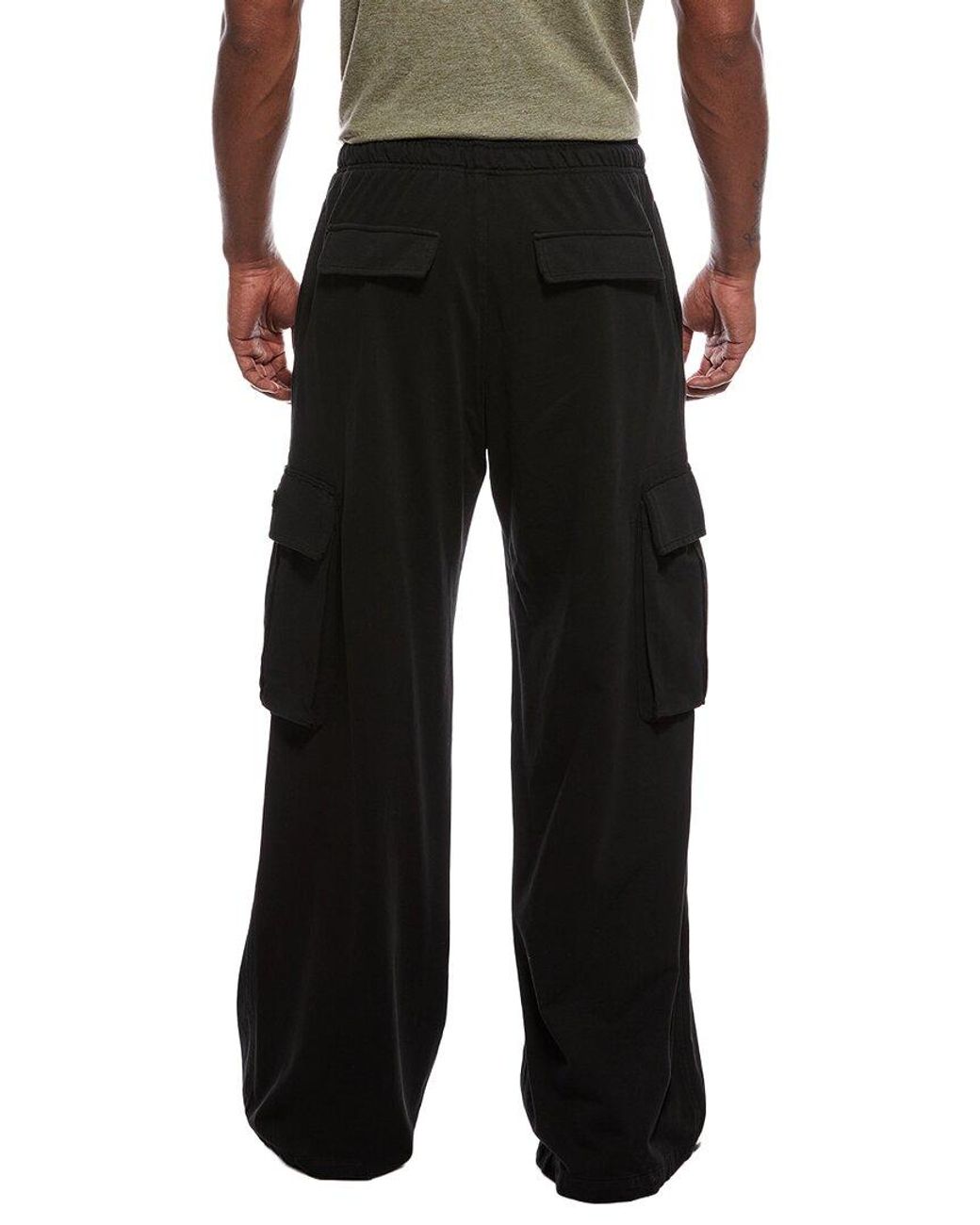 Palm Angels Black Lounge Cargo Pant for men