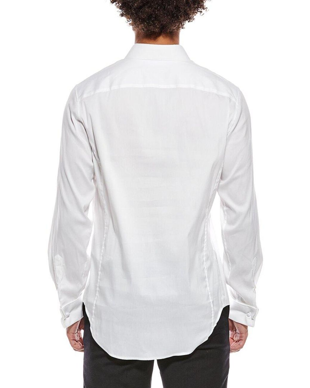 Rag & Bone White Patrick Poplin Tuxedo Shirt for men
