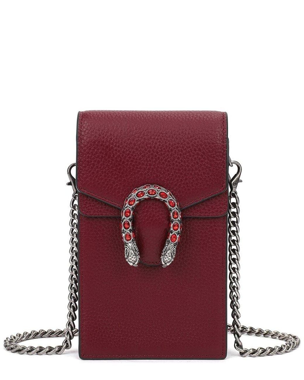 Tiffany & Fred Paris Purple Leather Phone Bag
