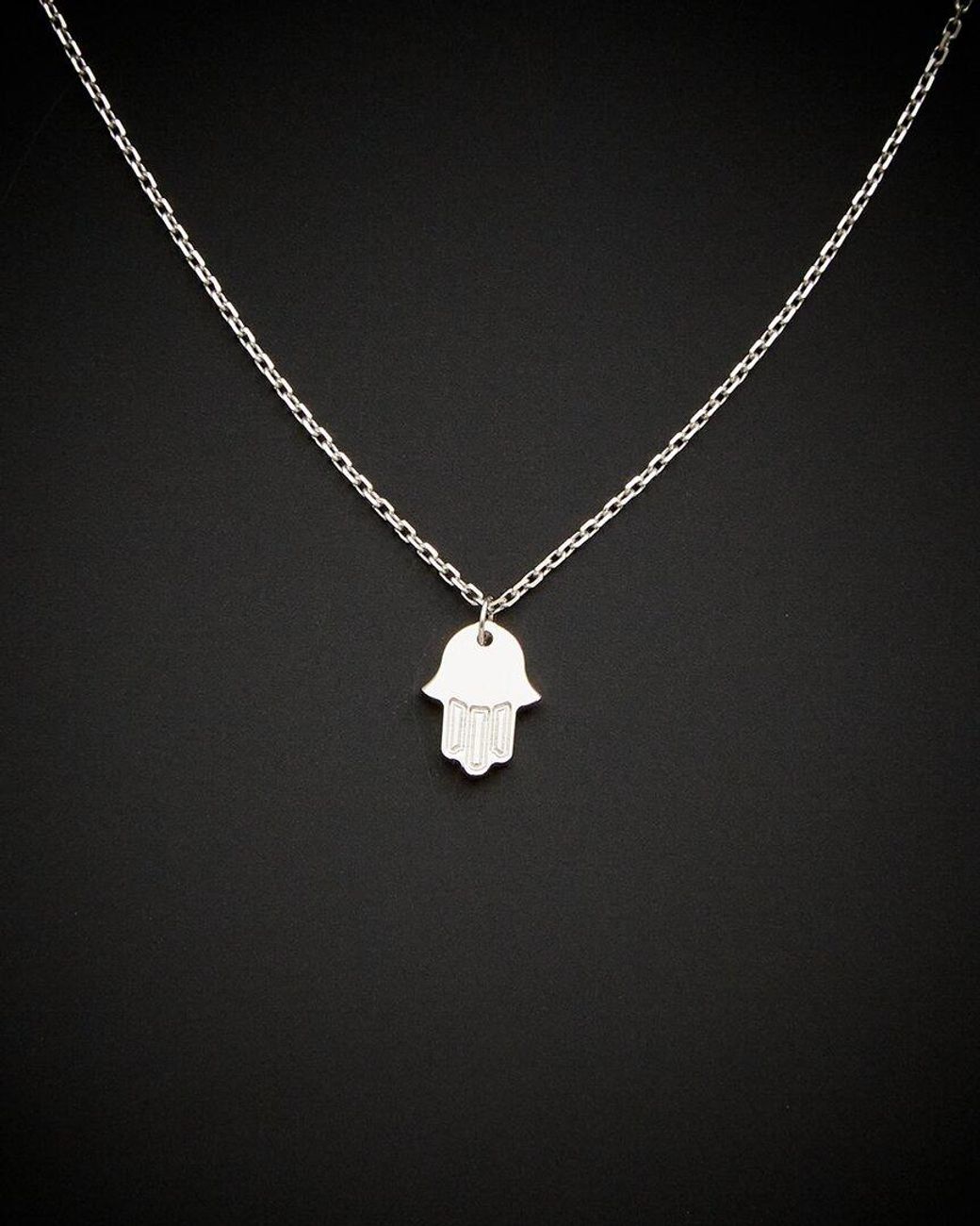Italian Gold Black 14k Adjustable Hamsa Necklace