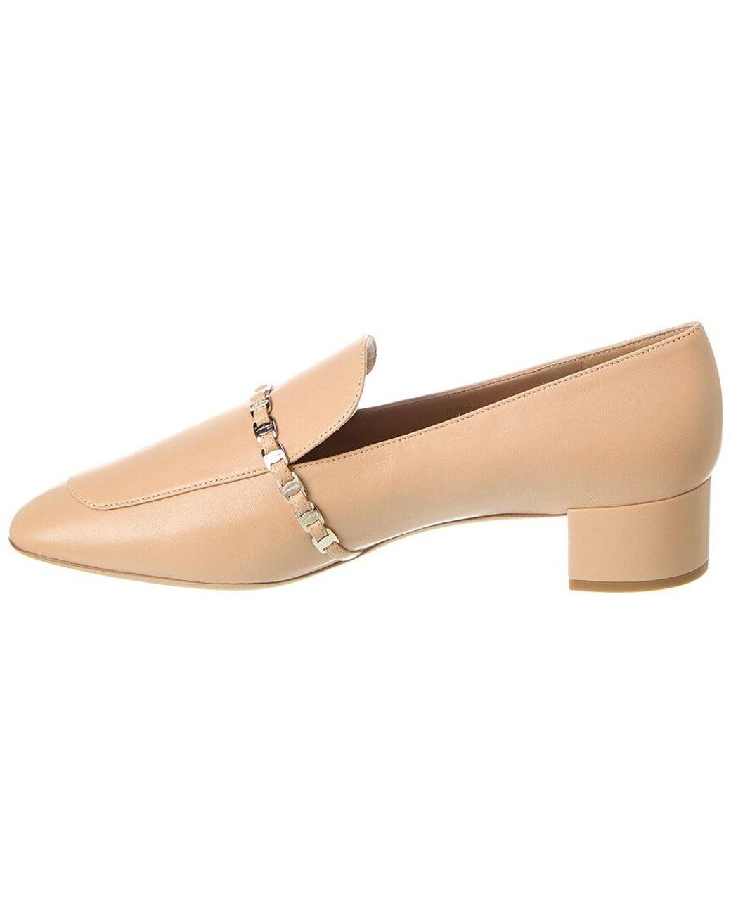Ferragamo Natural Tilos Leather Pump
