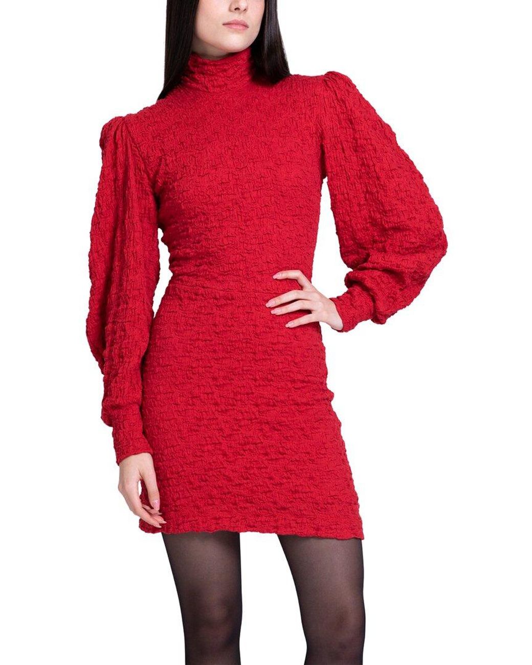 Sabina Musayev Red Lunaria Mini Dress