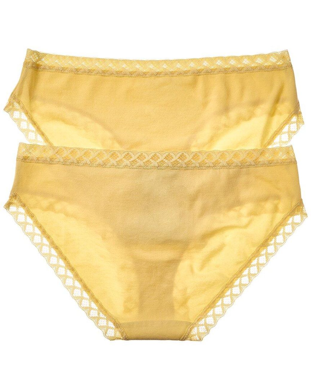 Natori Yellow 2pk Bliss Girl Brief