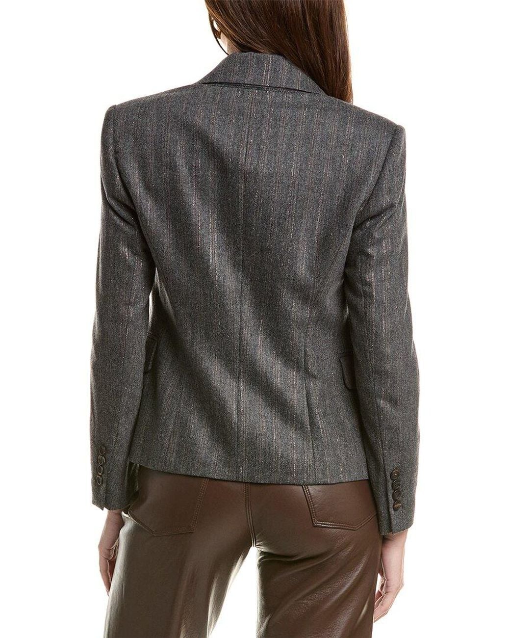 Brunello Cucinelli Gray Wool-blend Blazer