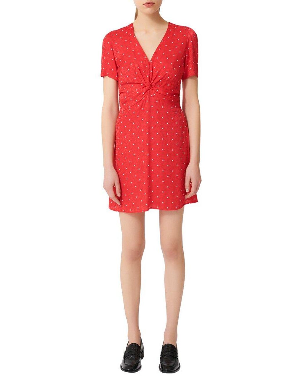 Maje Synthetic Ripia Dress in Red | Lyst