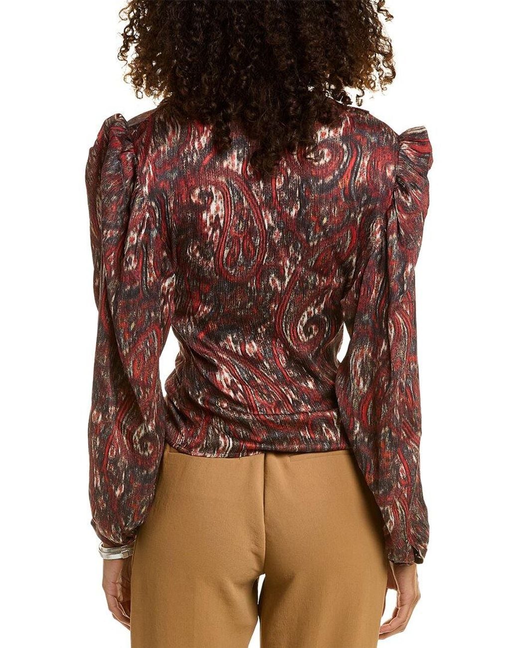 IRO Brown Zarfi Silk Top