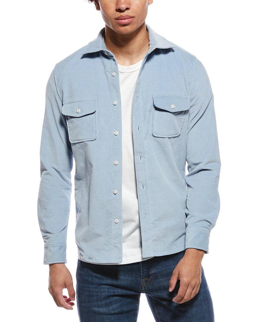 Reiss Blue Tucci Twin Pocket Cord Top for men
