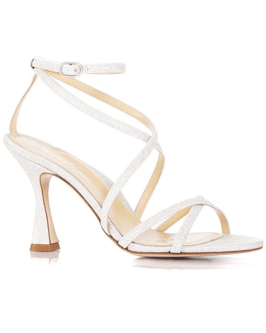 Marion Parke White Lottie Glitter Sandal