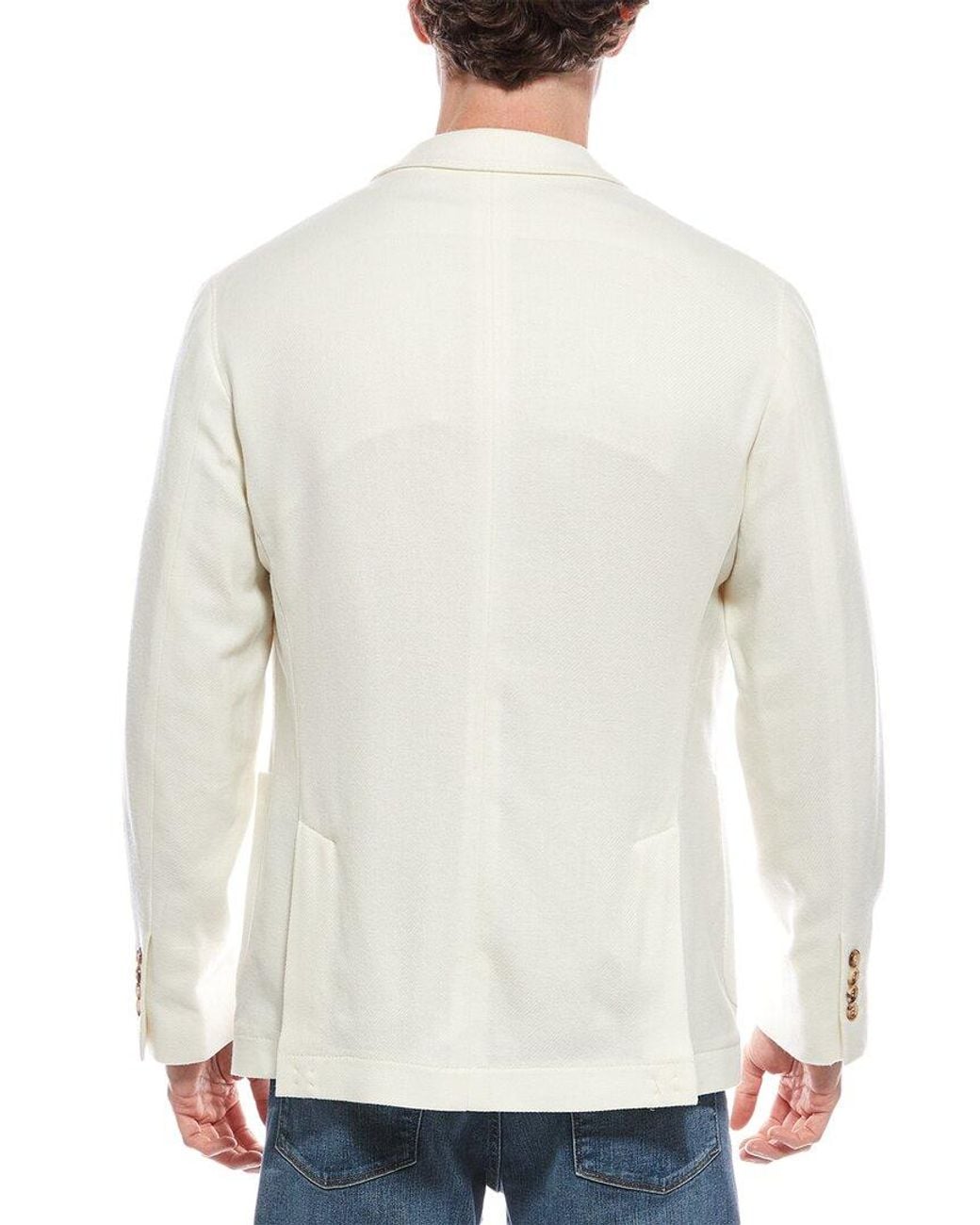 Brunello Cucinelli Natural Wool-Blend Blazer for men