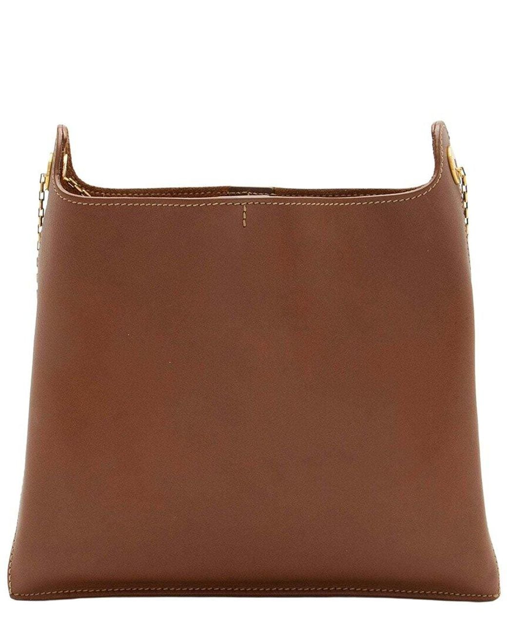 Saint Laurent Brown Calfskin Liane Chain Shoulder Bag (authentic Pre-loved)