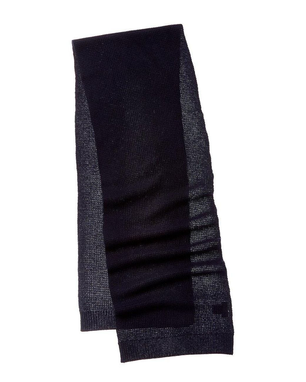 Hannah Rose Blue Waffle Stitch Cashmere Scarf