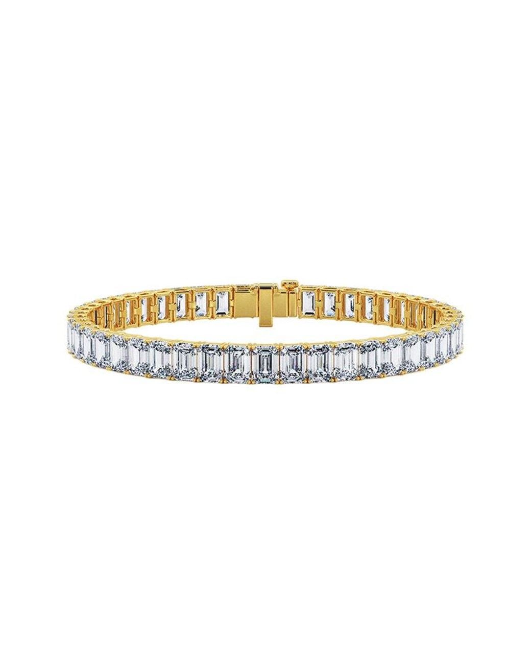 Lab Grown Diamonds White 14K 17.50 Ct. Tw. Lab-Grown Diamond Tennis Bracelet