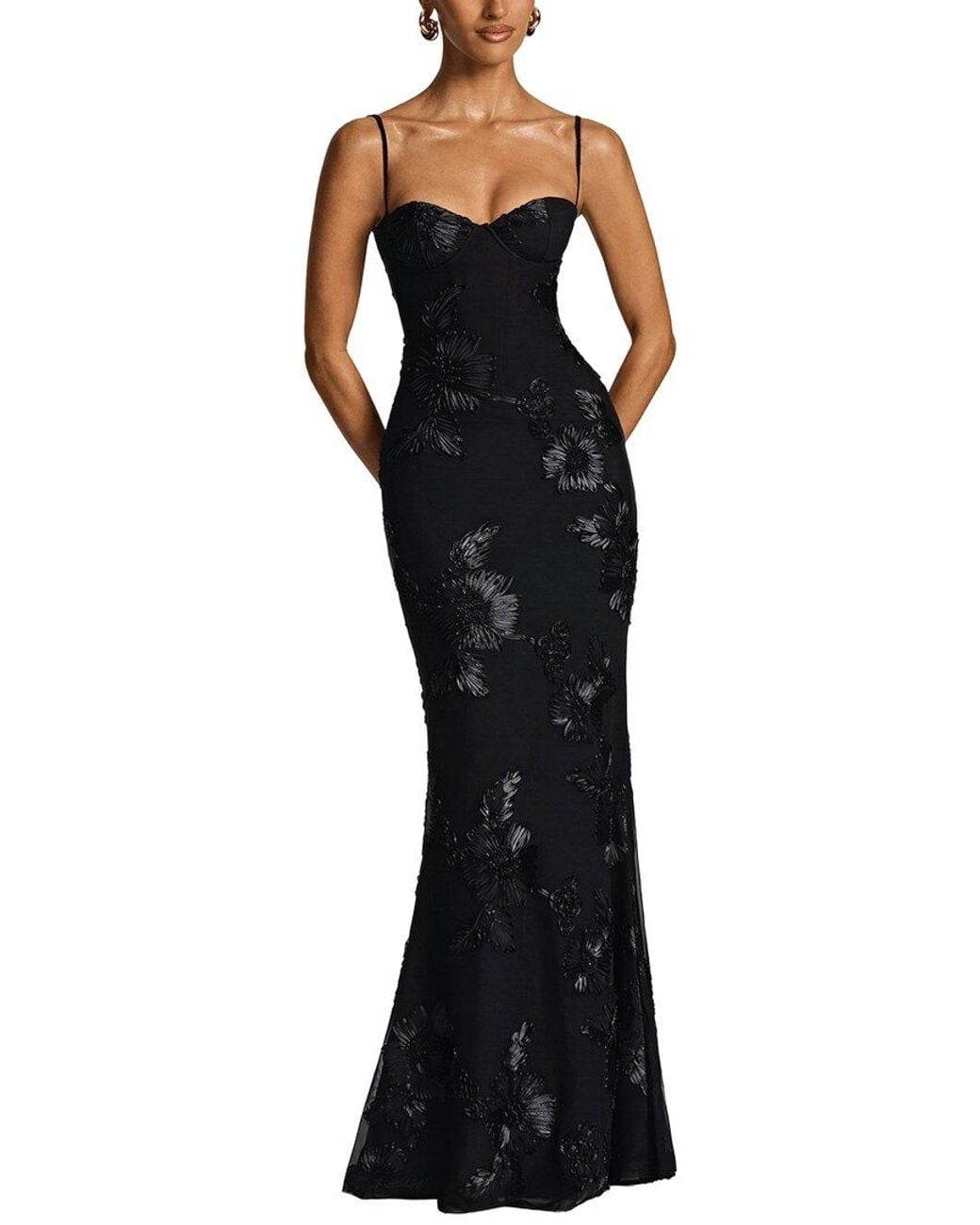 Dilireba Black Maxi Dress