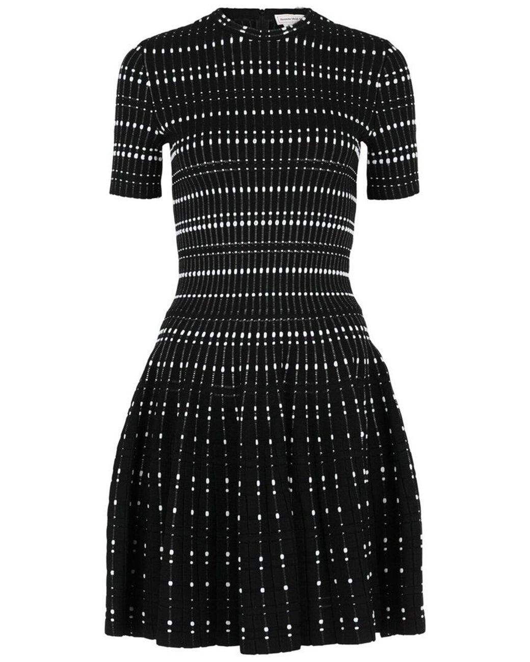 McQueen Black Fit & Flare Dress