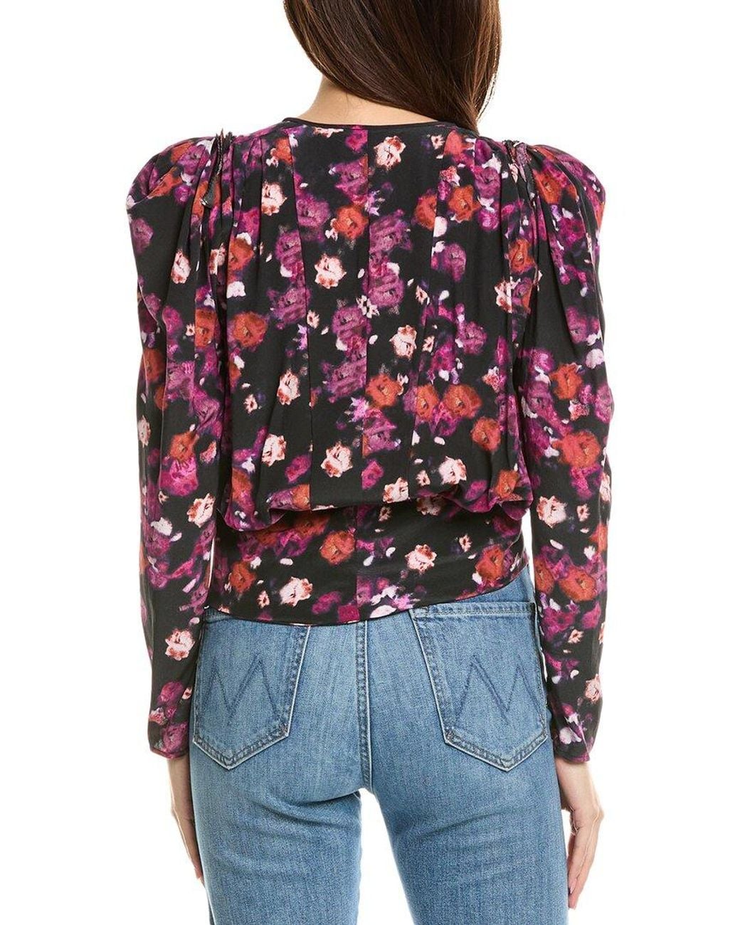 Isabel Marant Red Isabel Marant E'Toile Zanga Silk Blouse