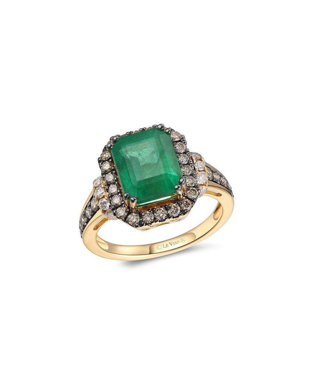 Le Vian Green Le Vian 14K 2.62 Ct. Tw. Diamond & Emerald Eternity Ring