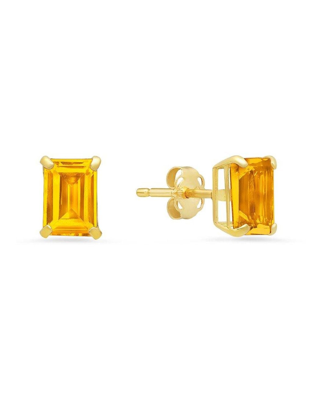 MaxColor Yellow 14k 1.50 Ct. Tw. Citrine Studs