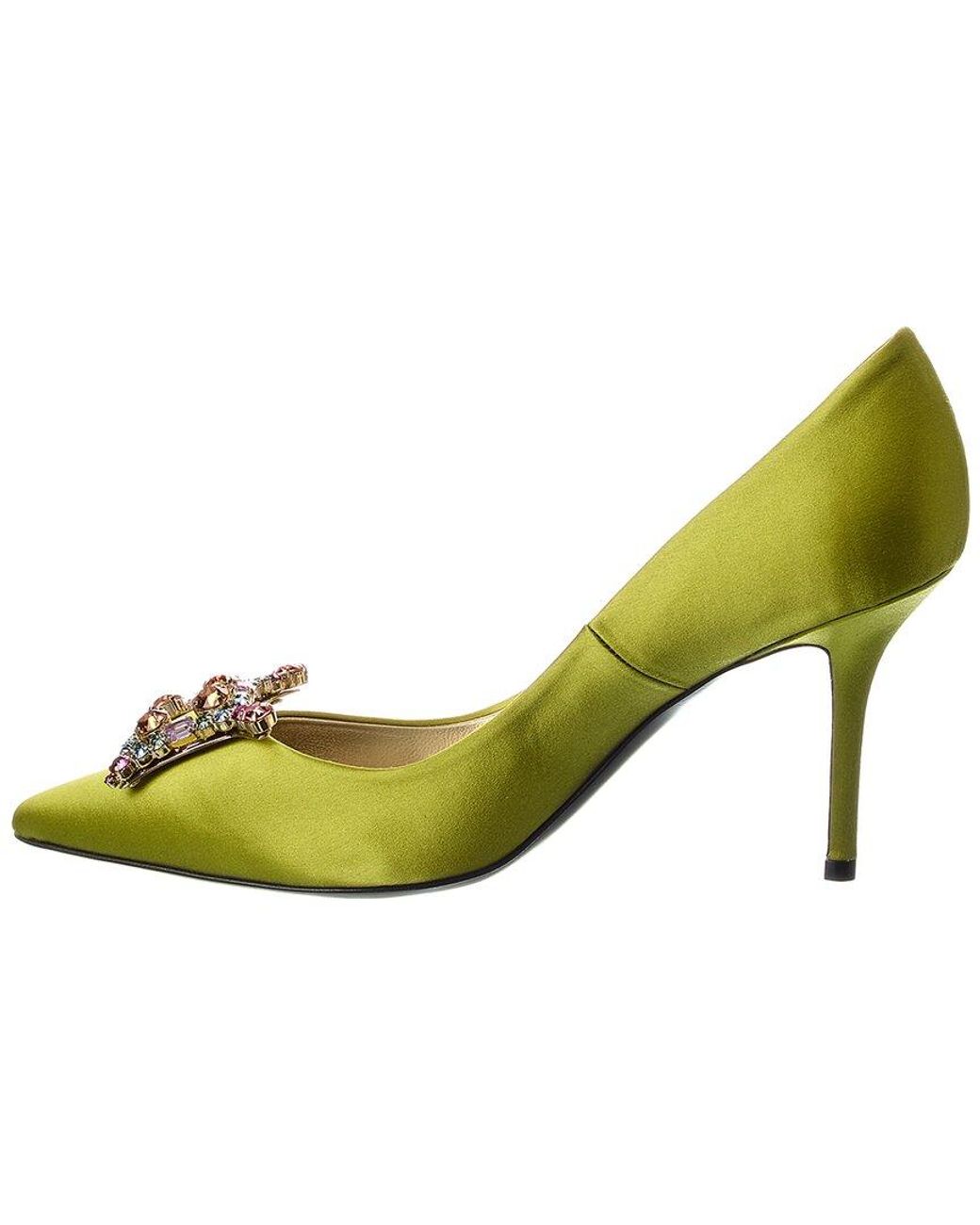 Roger Vivier Metallic King 50 Satin Pump