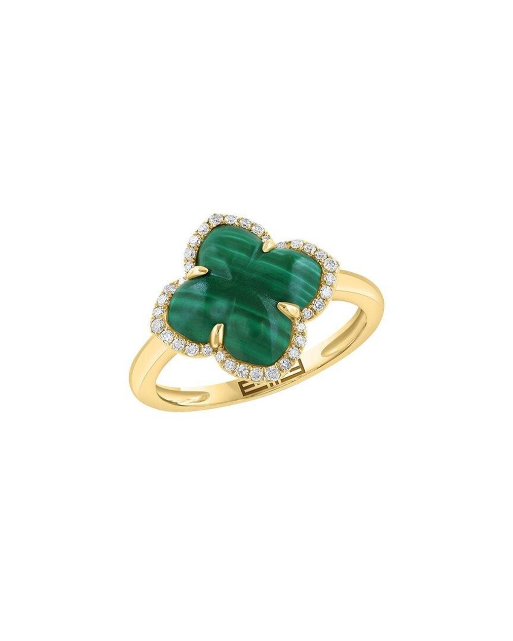 Effy Fine Jewelry Green 14K 3.54 Ct. Tw. Diamond & Malachite Ring