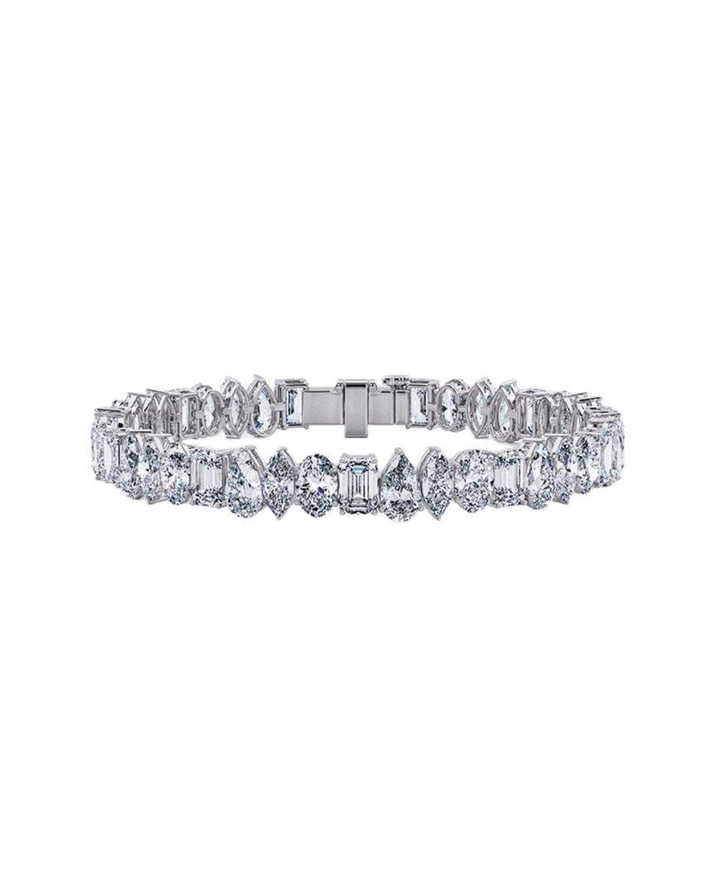 Lab Grown Diamonds White 14K 7.10 Ct. Tw. Lab-Grown Diamond Fancy Bracelet