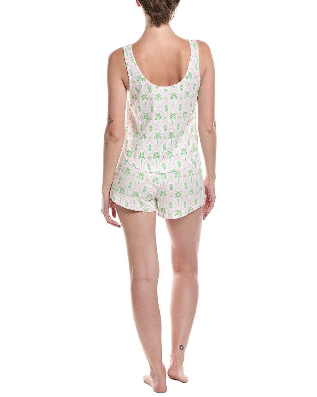 Pj Salvage White 2pc Playful Prints Pajama Set