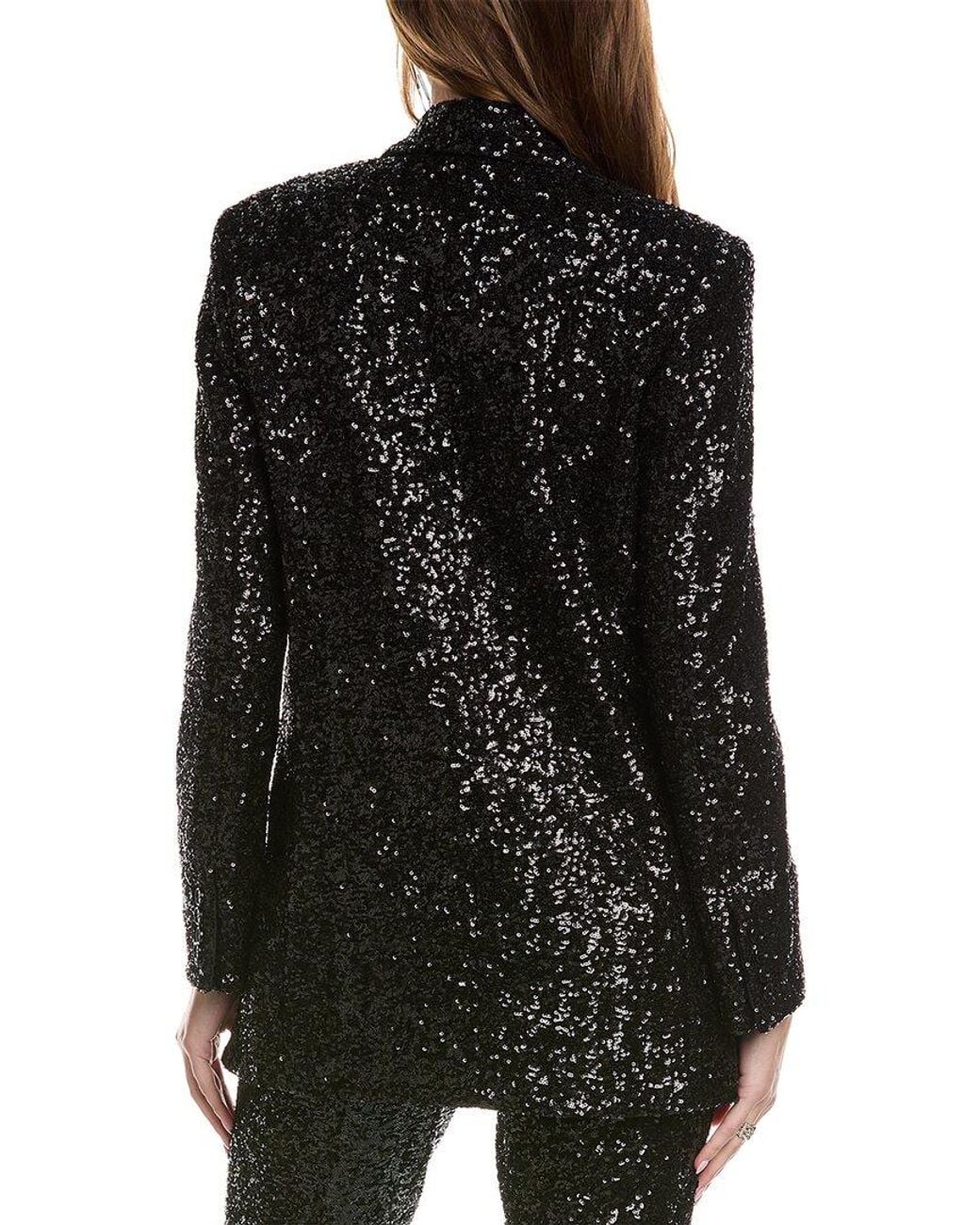 Michael Kors Black Sequin Boyfriend Blazer