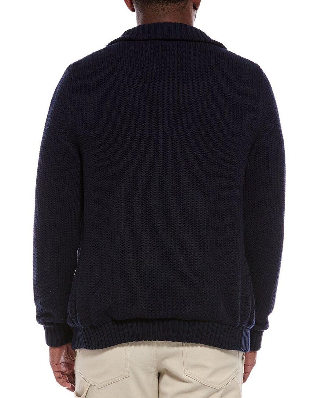 Slowear Blue Zanone Bulky Cardigan for men