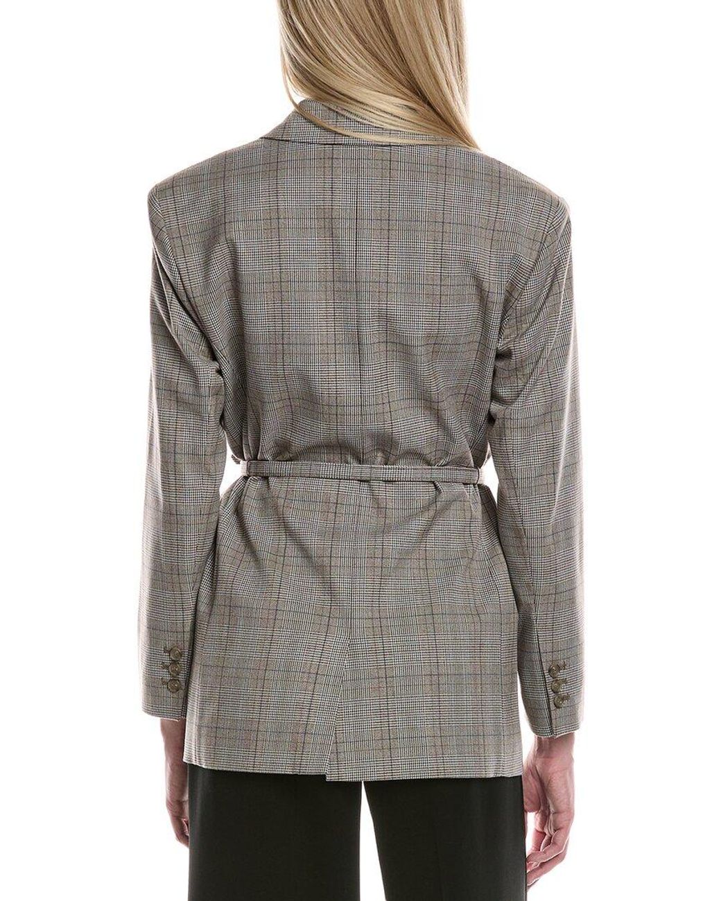 Kenneth Cole Gray Belted Jacket
