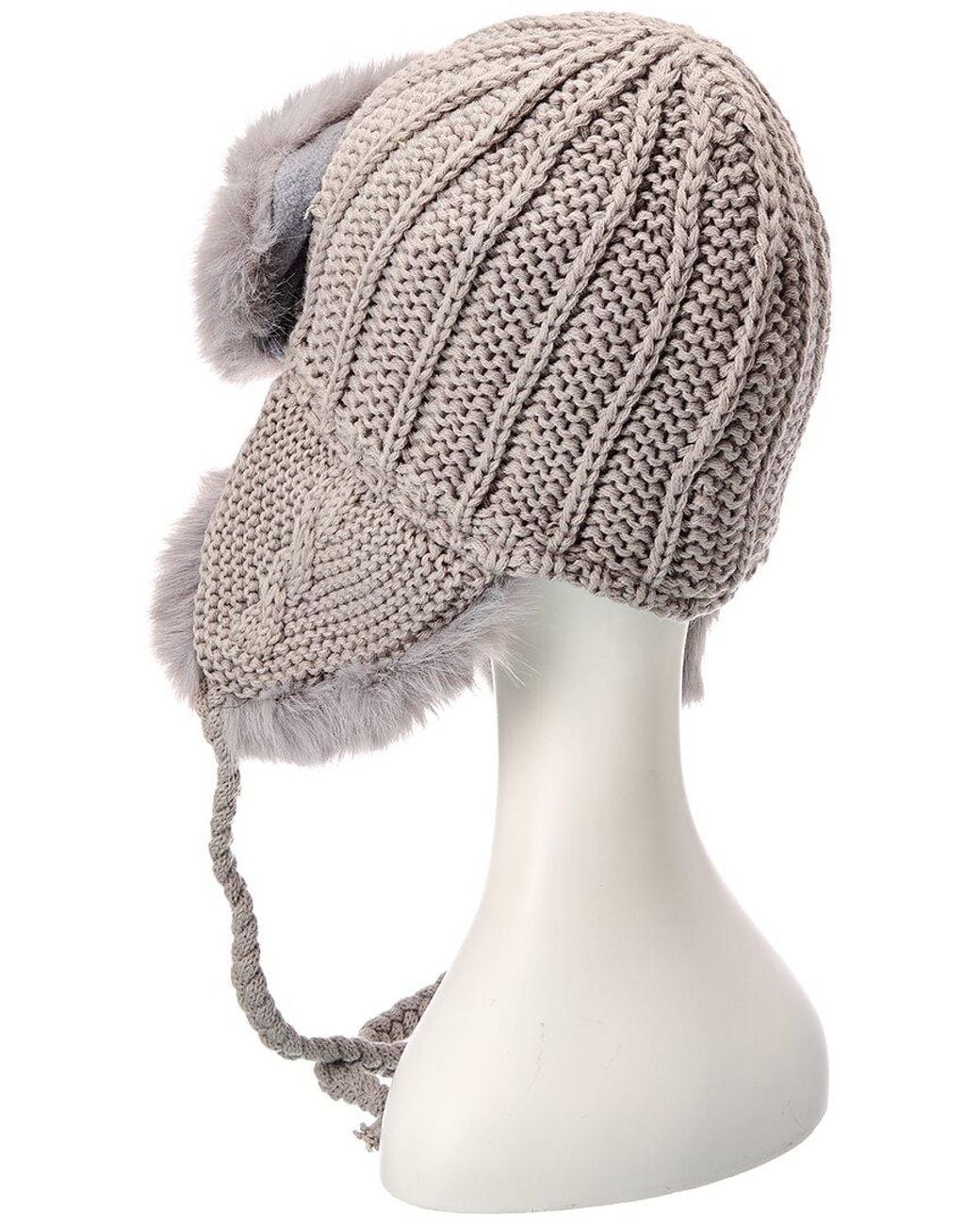 Surell Gray Accessories Sweater Knit Trooper Hat