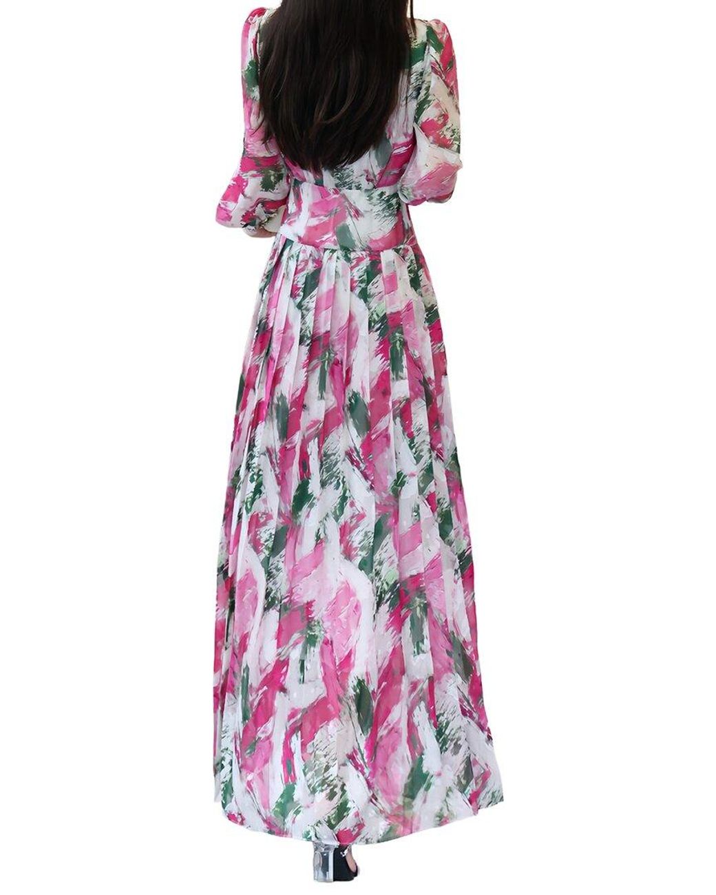 BURRYCO Purple Long Sleeve Maxi Dress