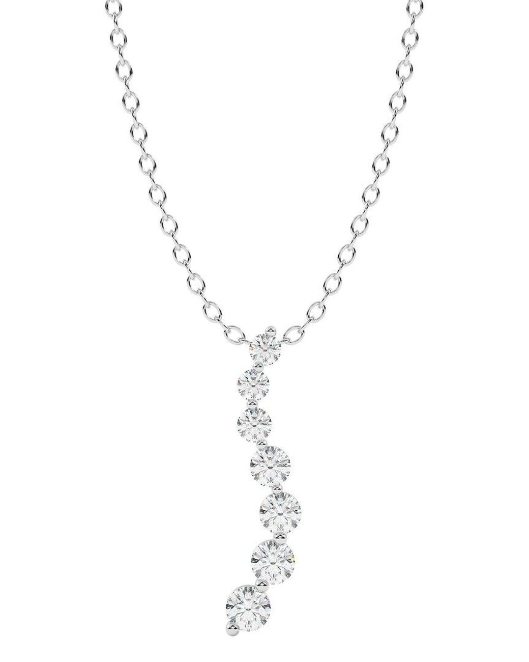 Lab Grown Diamonds Metallic 14K 0.50 Ct. Tw. Lab-Grown Diamond Necklace
