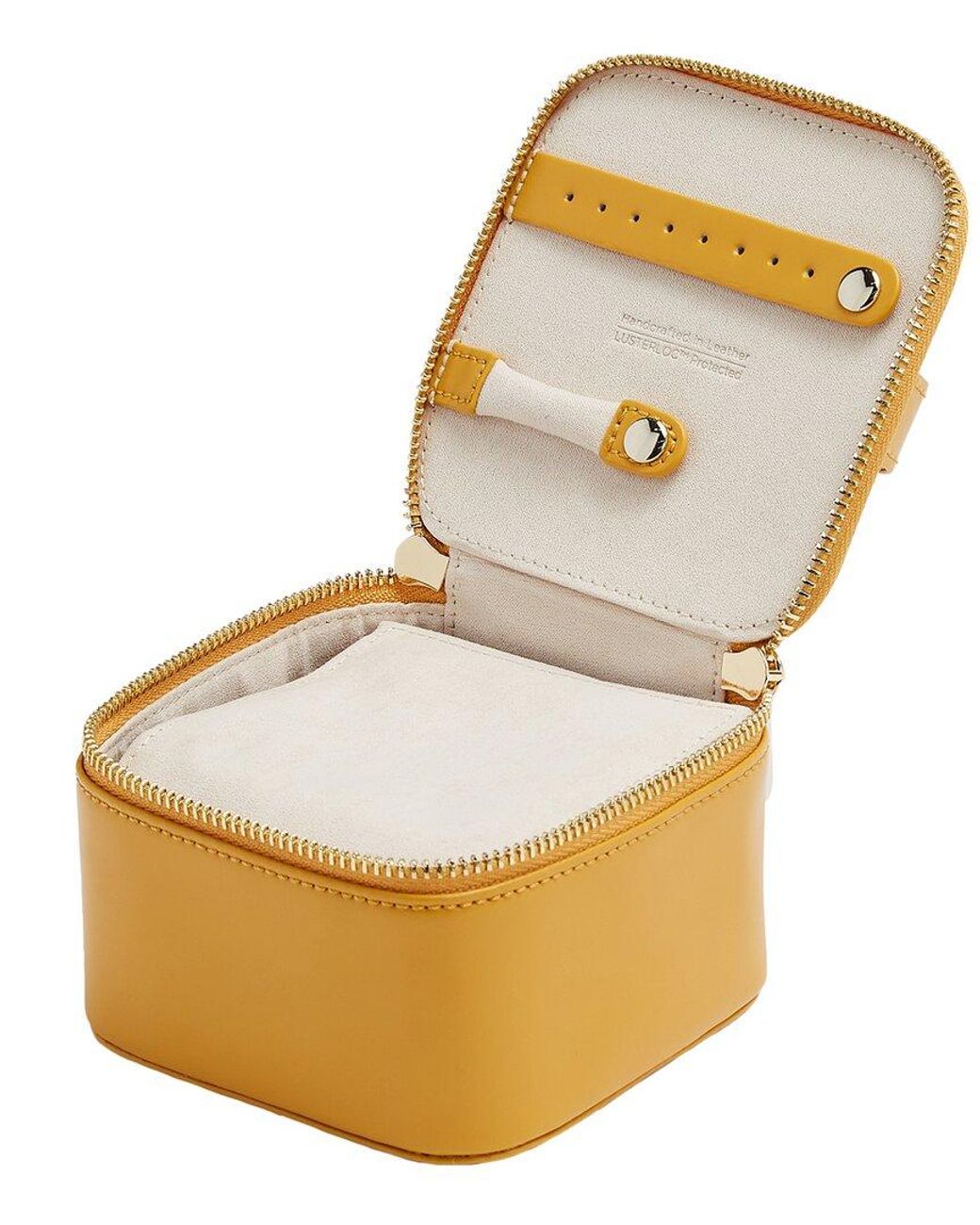 Wolf 1834 Maria Large Zip Jewelry Case Mustard