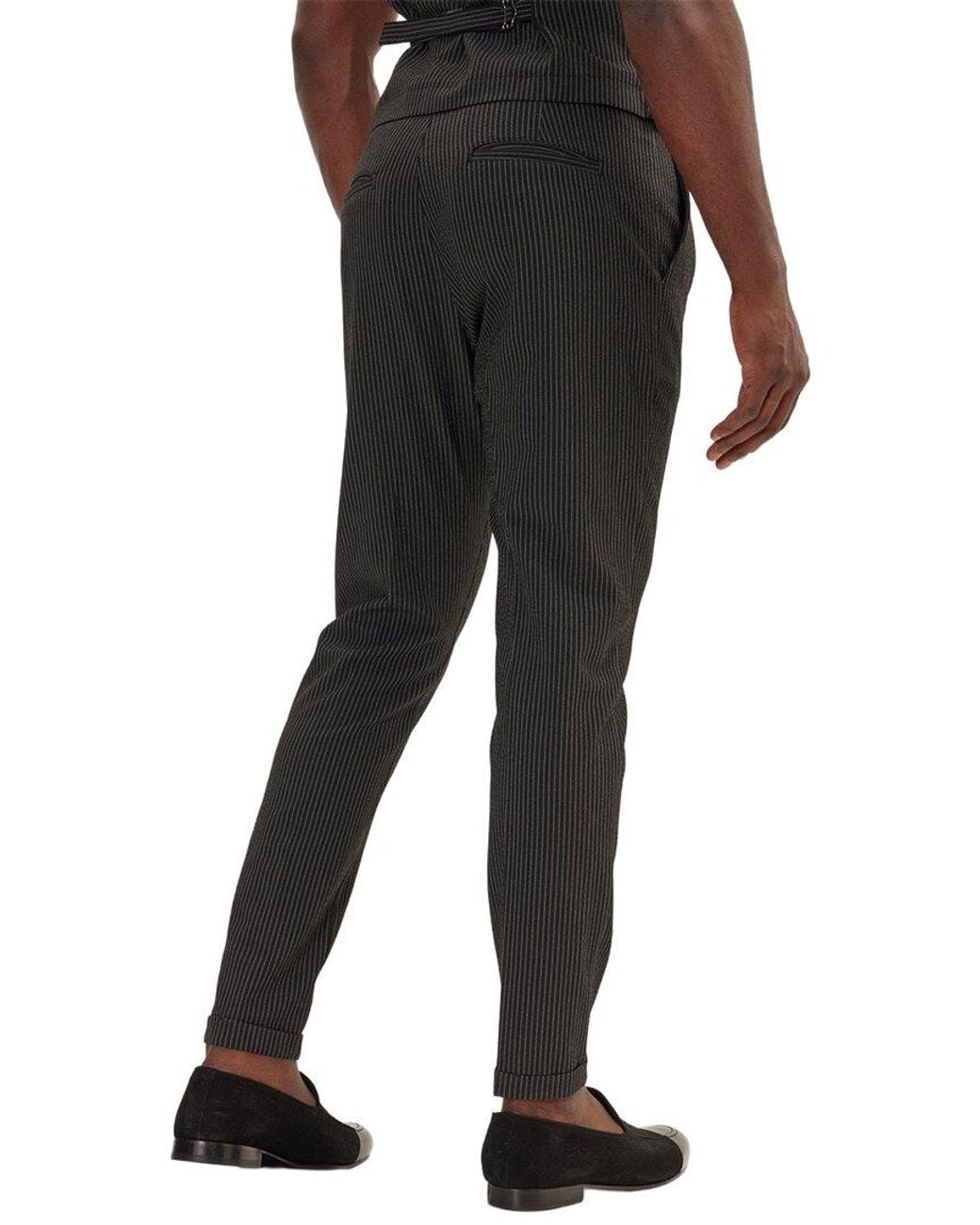 Ron Tomson Black Lightweight Casual Pant for men