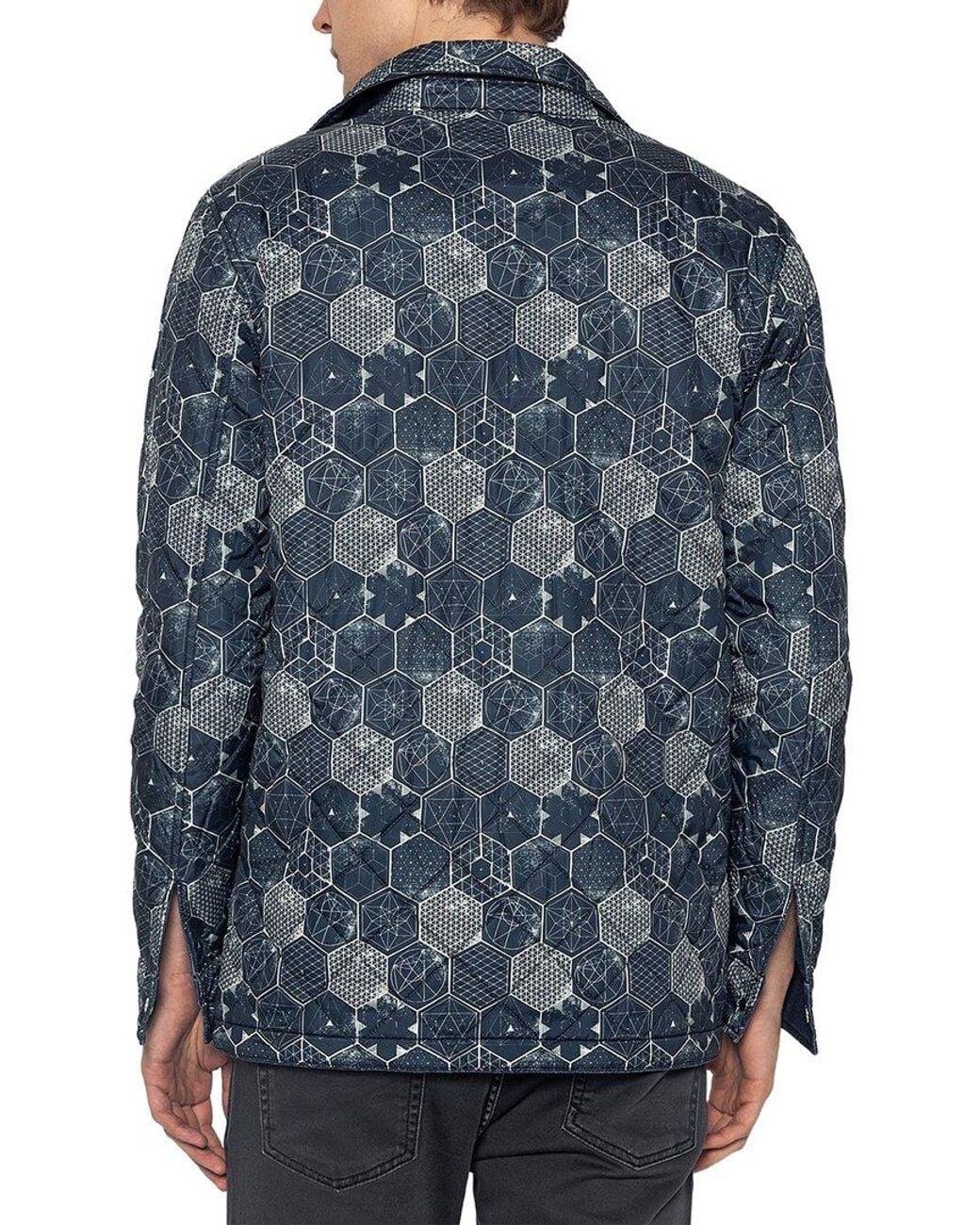Ron Tomson Blue Shirt Jacket for men