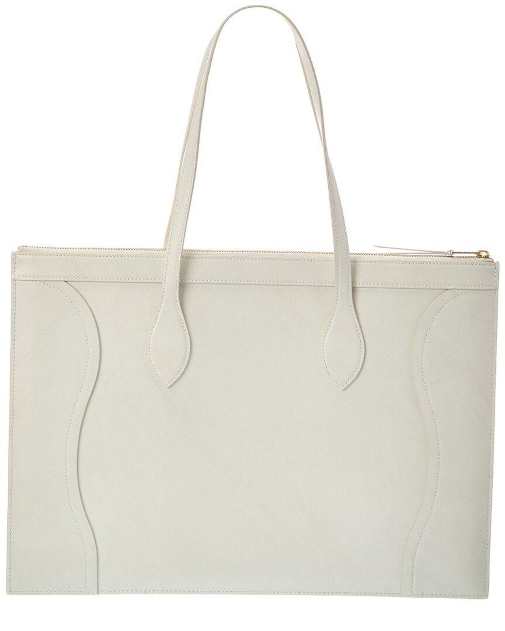 Céline White Leather Tote