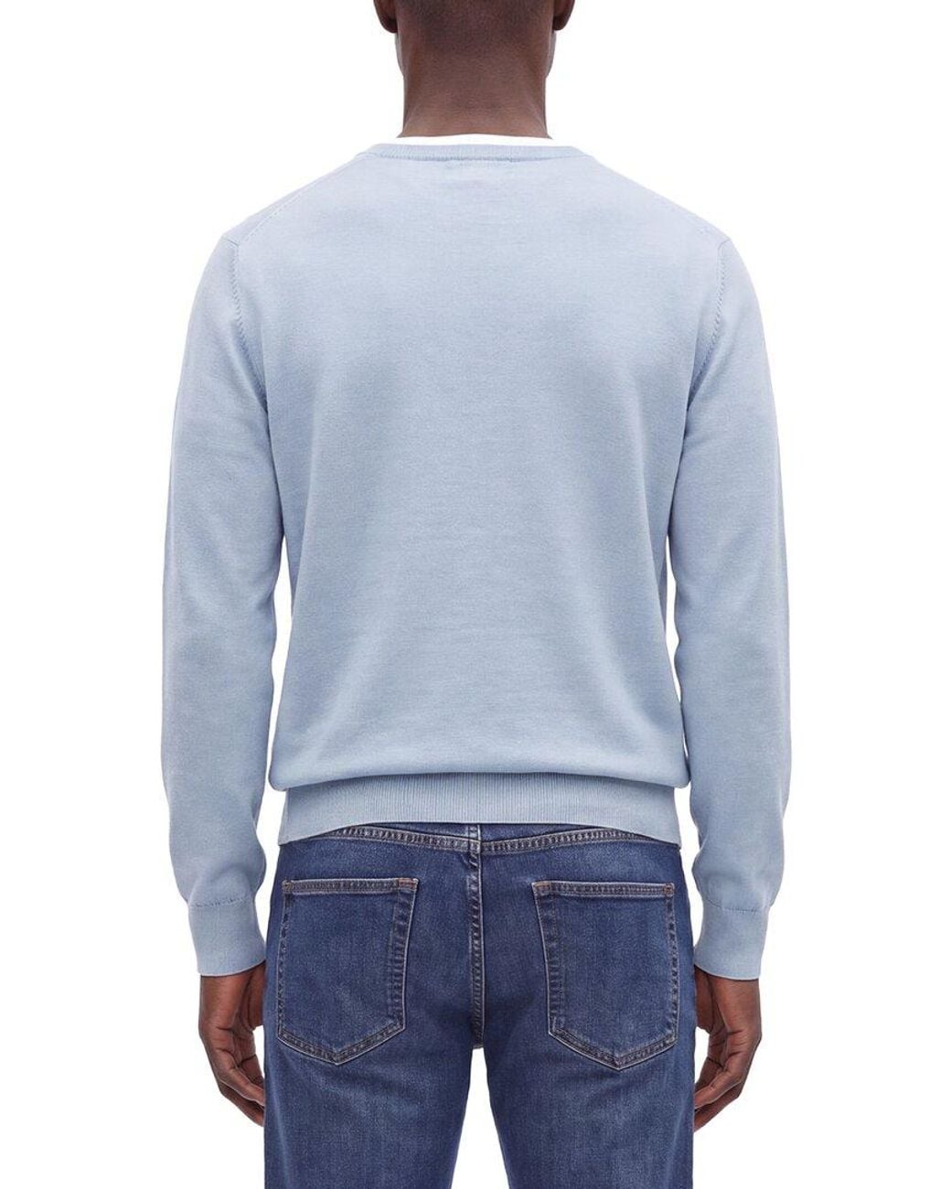 Gran Sasso Blue Wool Crewneck Sweater for men