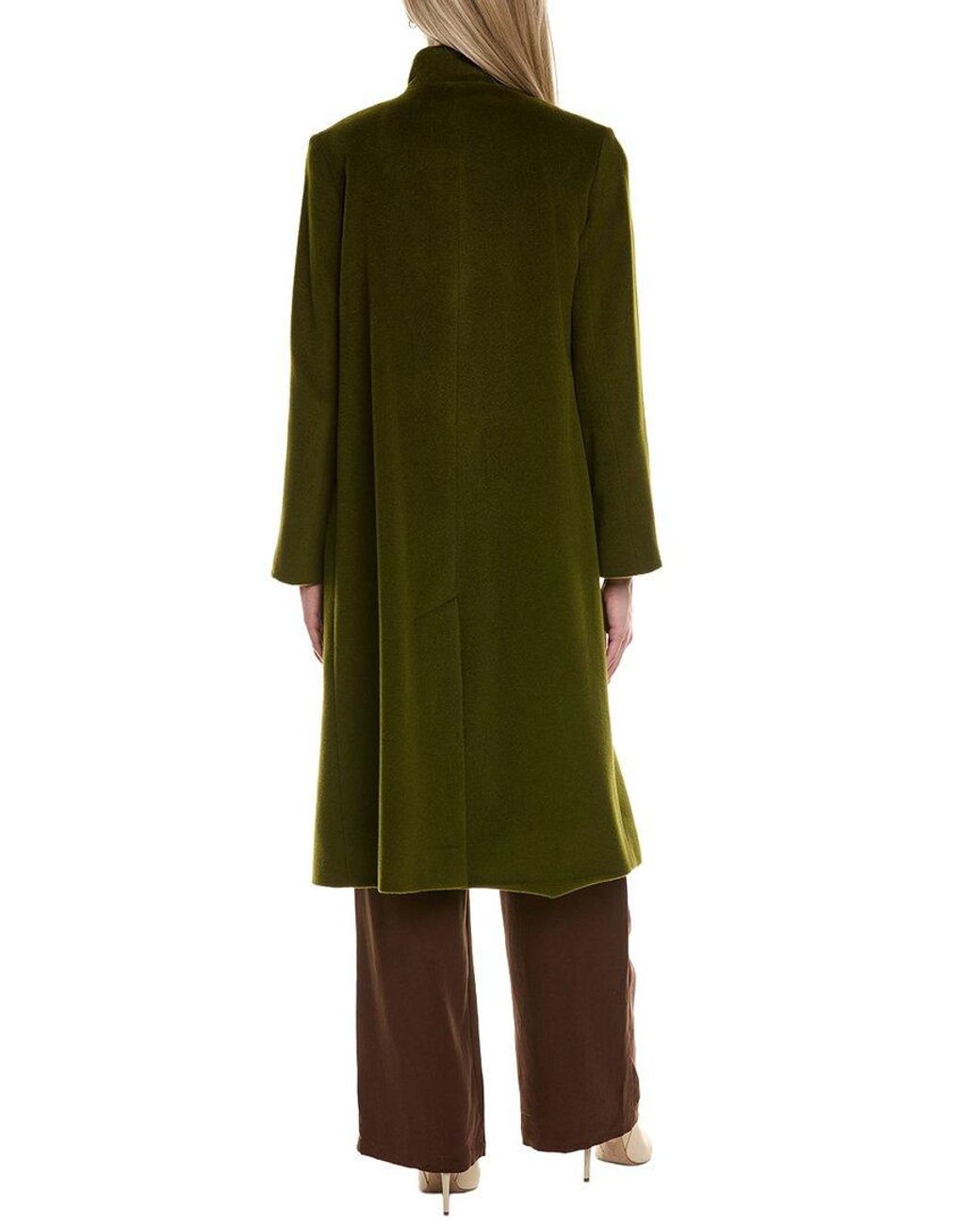 Fleurette Green Wool-Blend Coat