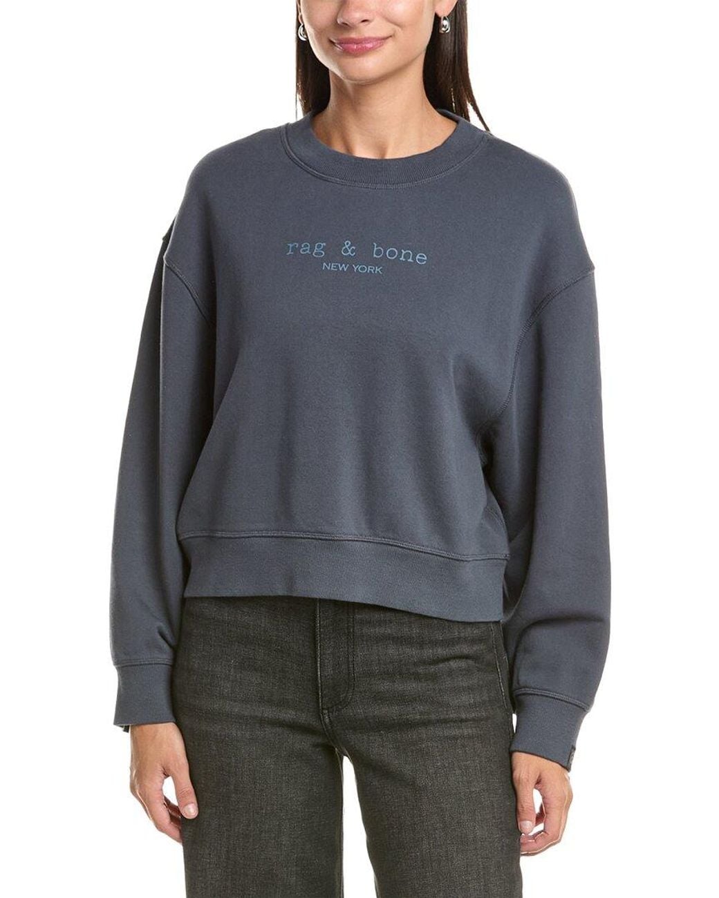 Rag & Bone Gray Rb Terry Sweatshirt