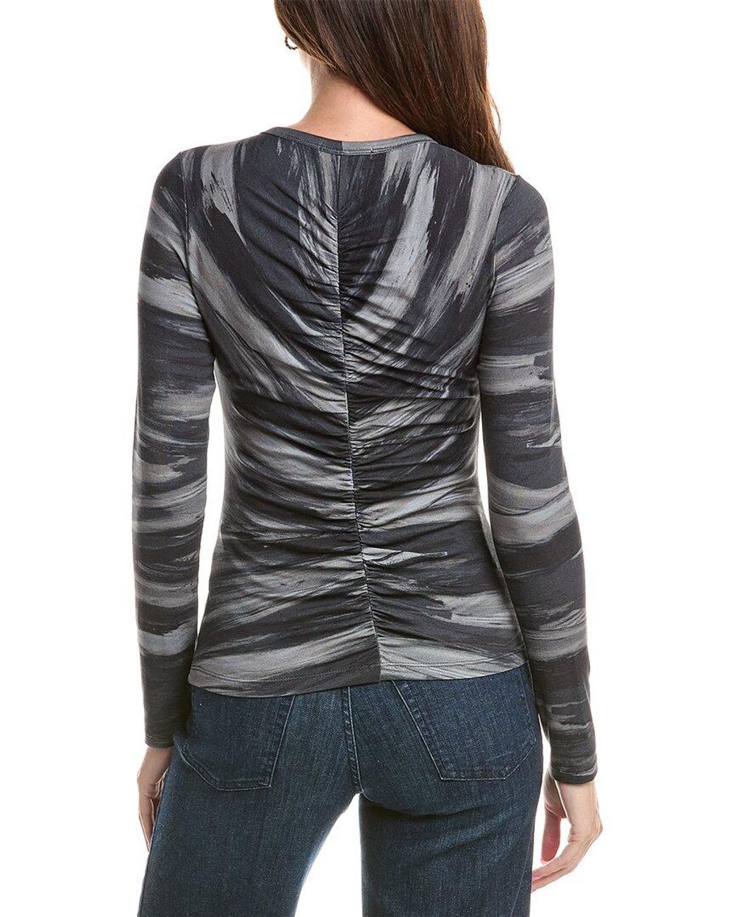 Rag & Bone Gray Lucy Shirred Top
