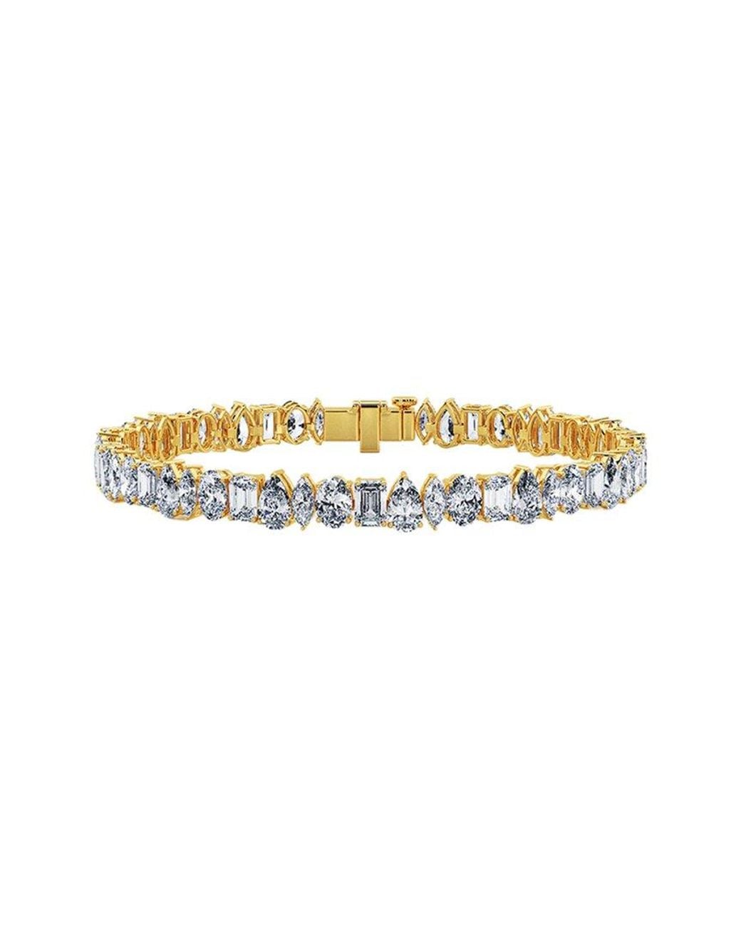 Lab Grown Diamonds White 14K 3.20 Ct. Tw. Lab-Grown Diamond Fancy Bracelet