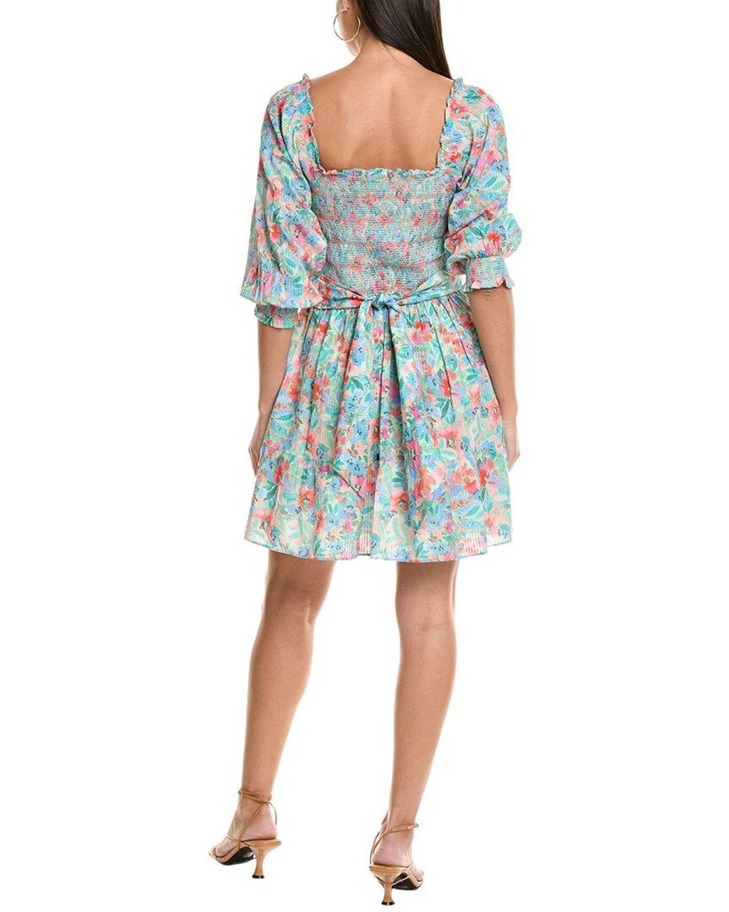 Shoshanna Blue Celina Mini Dress