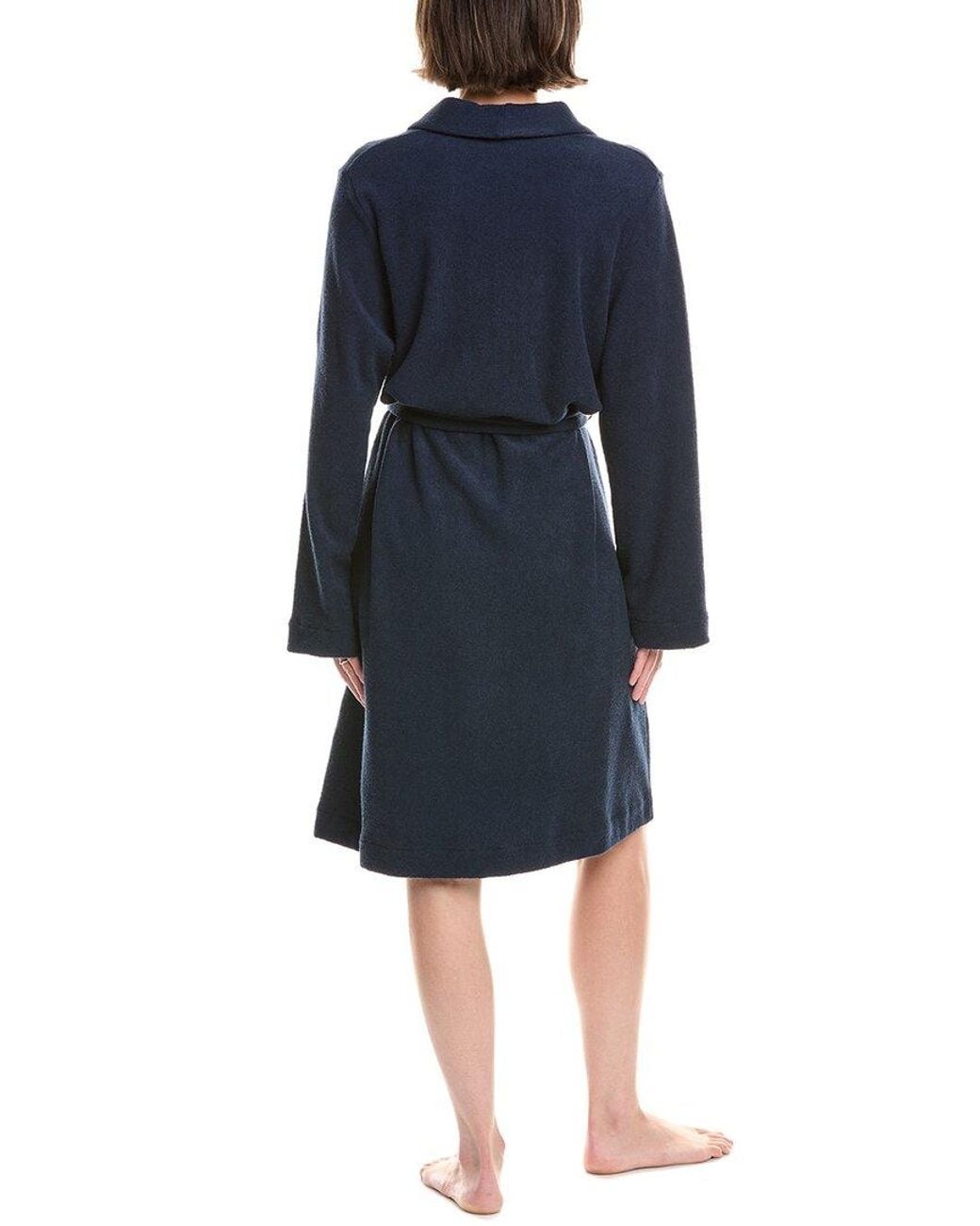 Hanro Blue Shawl Collar Robe