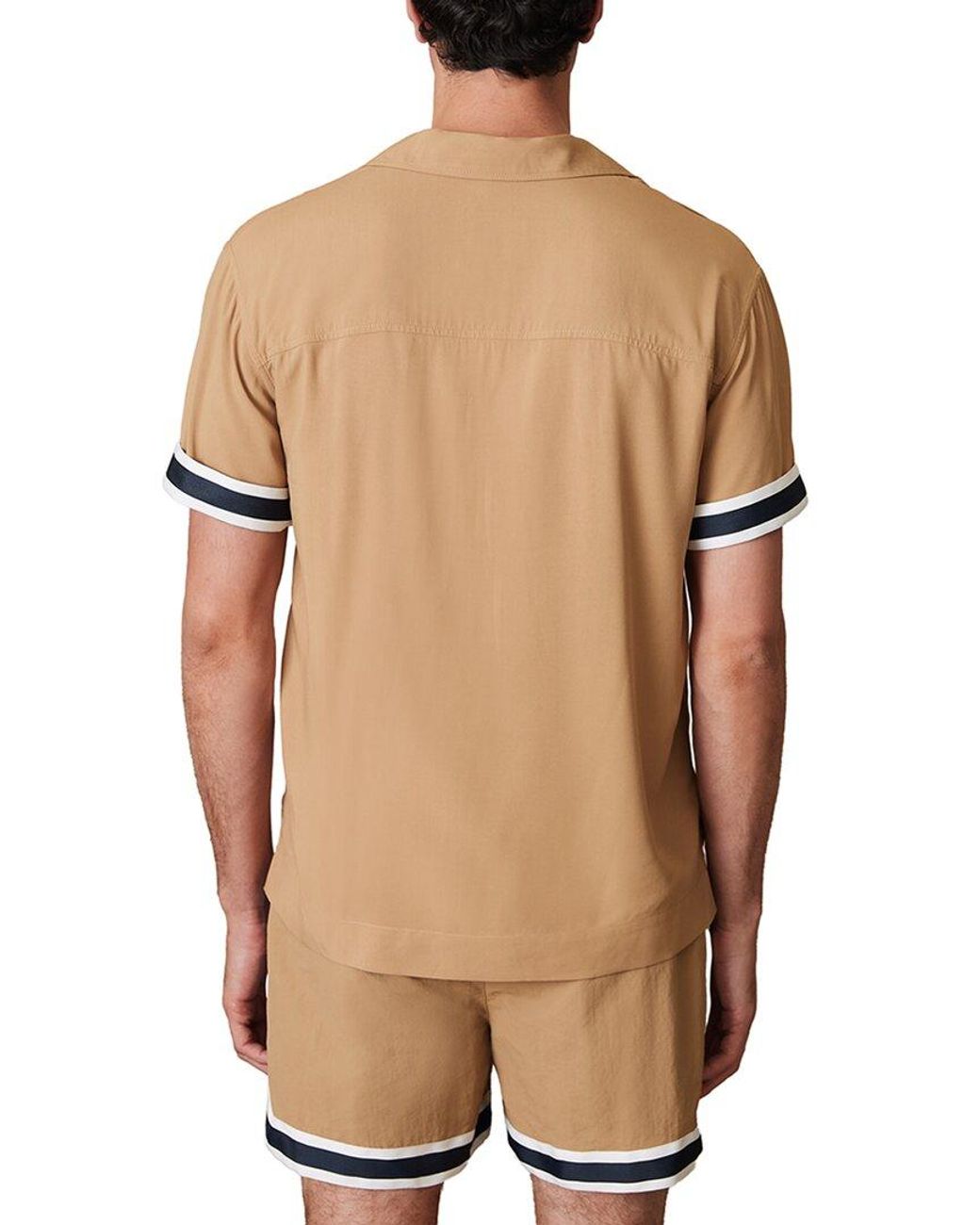 Reiss Brown Valbonne Stripe Tape C Casual Shirt for men